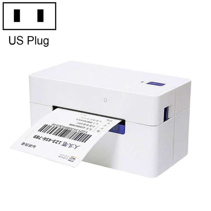 QIRUI 104mm Express Order Printer Thermal Self-adhesive Label Printer, Style:QR-488(US Plug)