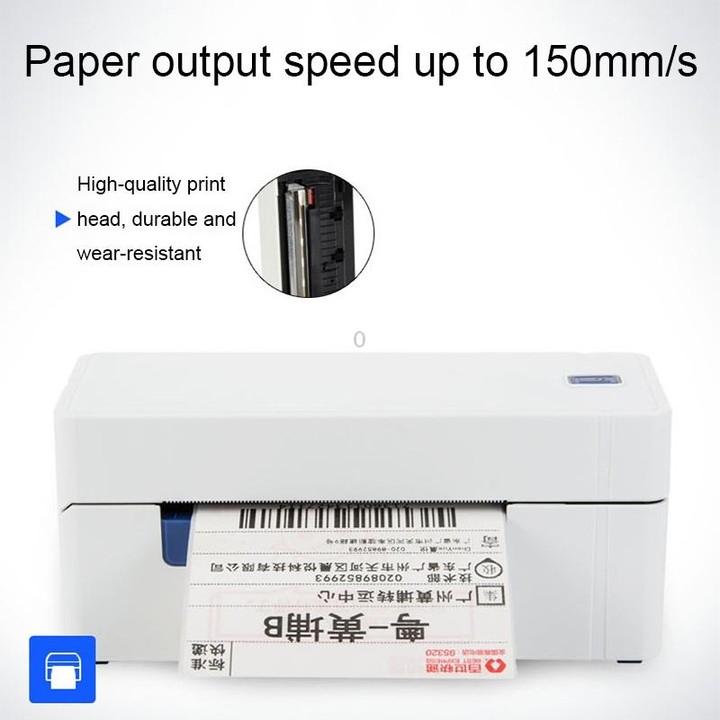 QIRUI 104mm Express Order Printer Thermal Self-adhesive Label Printer, Style:QR-488(UK Plug)