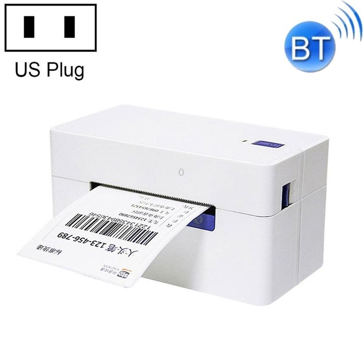 QIRUI 104mm Express Order Printer Thermal Self-adhesive Label Printer, Style:QR-488BT(US Plug)