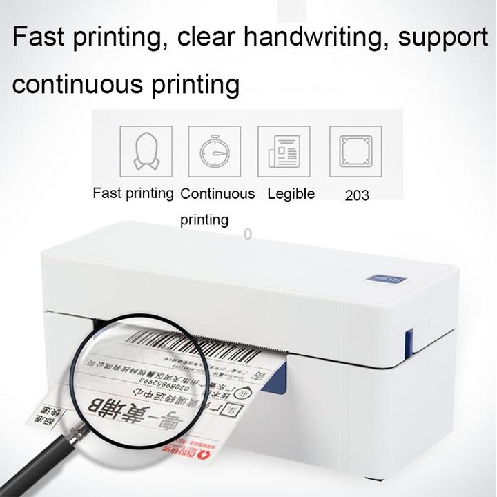 QIRUI 104mm Express Order Printer Thermal Self-adhesive Label Printer, Style:QR-488BT(UK Plug)