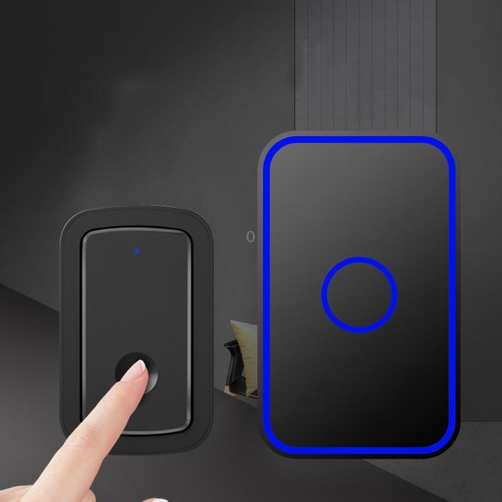 CACAZI A19 1 For 3 Wireless Music Doorbell without Battery, US Plug(Black)