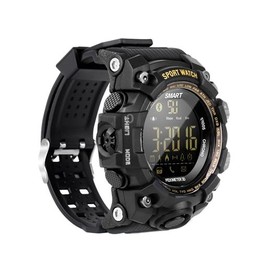 EX16S Sports Smart Watch IP67 Waterproof Outdoor Bluetooth Remote Pedemeter Long Standby (Black)