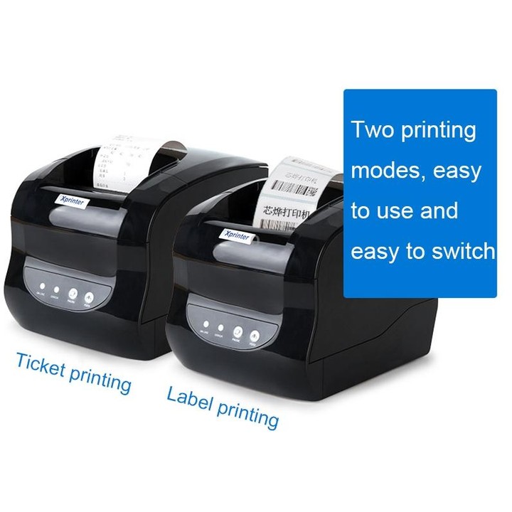 Xprinter XP-365B 80mm Thermal Label Printer Clothing Tag Supermarket Barcode Printer, Plug: EU Plug(Bluetooth Version)