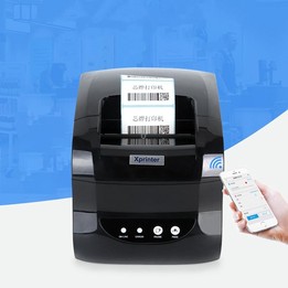 Xprinter XP-365B 80mm Thermal Label Printer Clothing Tag Supermarket Barcode Printer, Plug: EU Plug(Bluetooth Version)