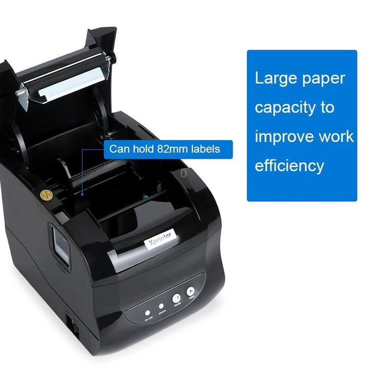 Xprinter XP-365B 80mm Thermal Label Printer Clothing Tag Supermarket Barcode Printer, Plug: AU Plug(Bluetooth Version)