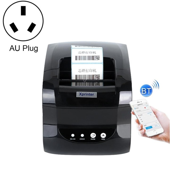 Xprinter XP-365B 80mm Thermal Label Printer Clothing Tag Supermarket Barcode Printer, Plug: AU Plug(Bluetooth Version)