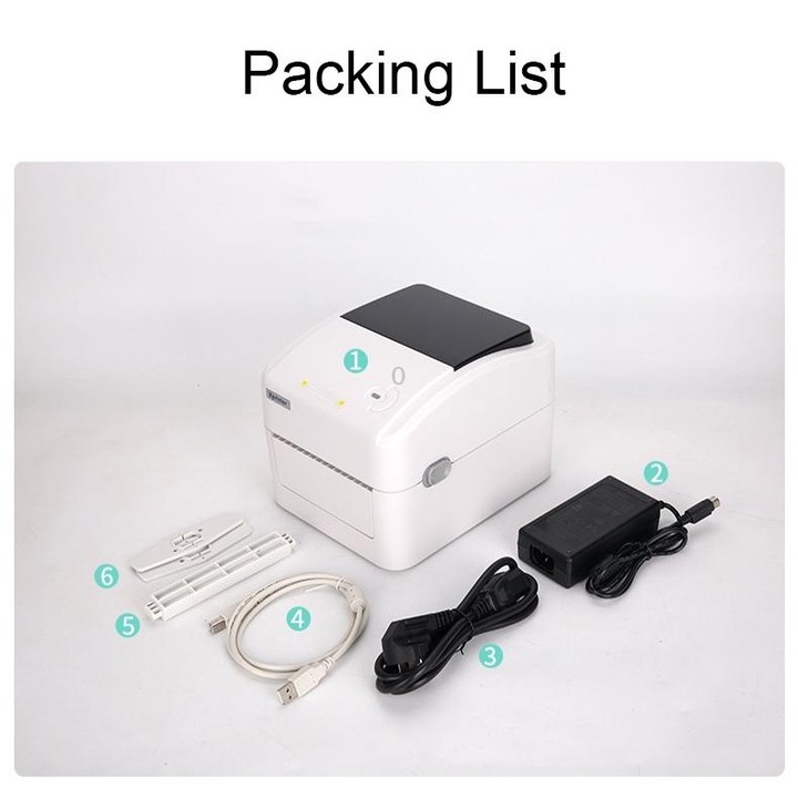 Xprinter XP-420B 108mm Express Order Printer Thermal Label Printer, Style:USB+Bluetooth(AU Plug)