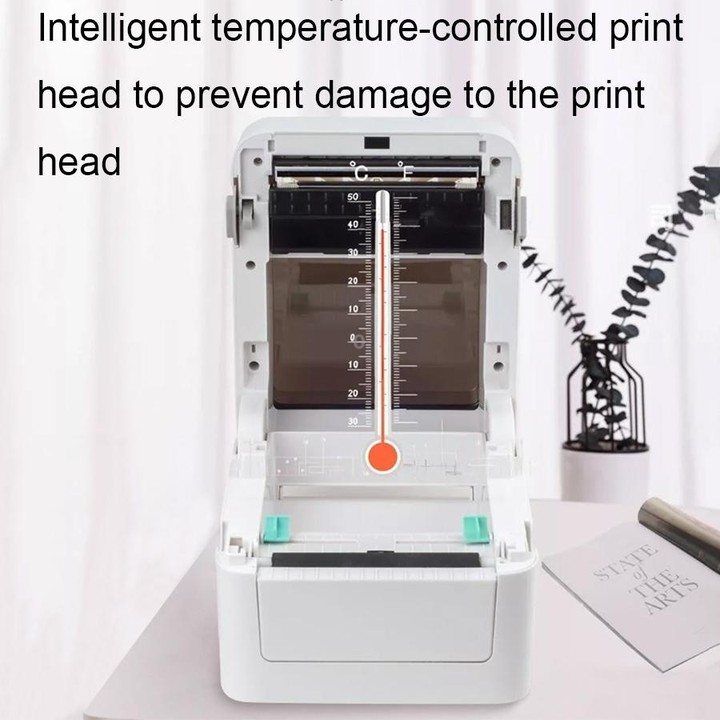 Xprinter XP-420B 108mm Express Order Printer Thermal Label Printer, Style:USB+LAN Port(UK Plug)