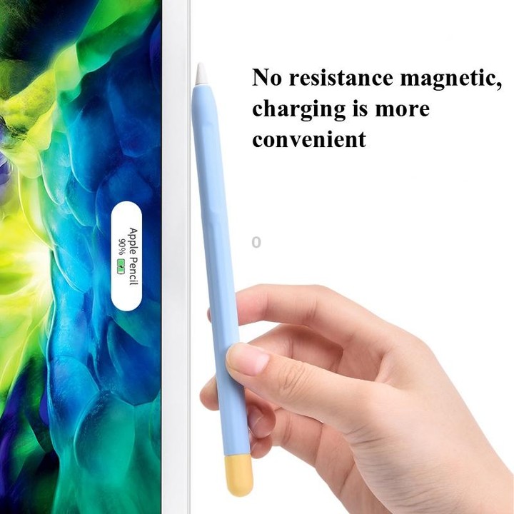 5sets 3 in 1 Stylus Silicone Protective Cover + Two-Color Pen Cap Set For Apple Pencil 2(Mysterious Black)