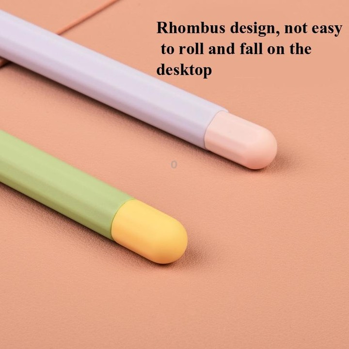 5sets 3 in 1 Stylus Silicone Protective Cover + Two-Color Pen Cap Set For Apple Pencil 2(Mysterious Black)