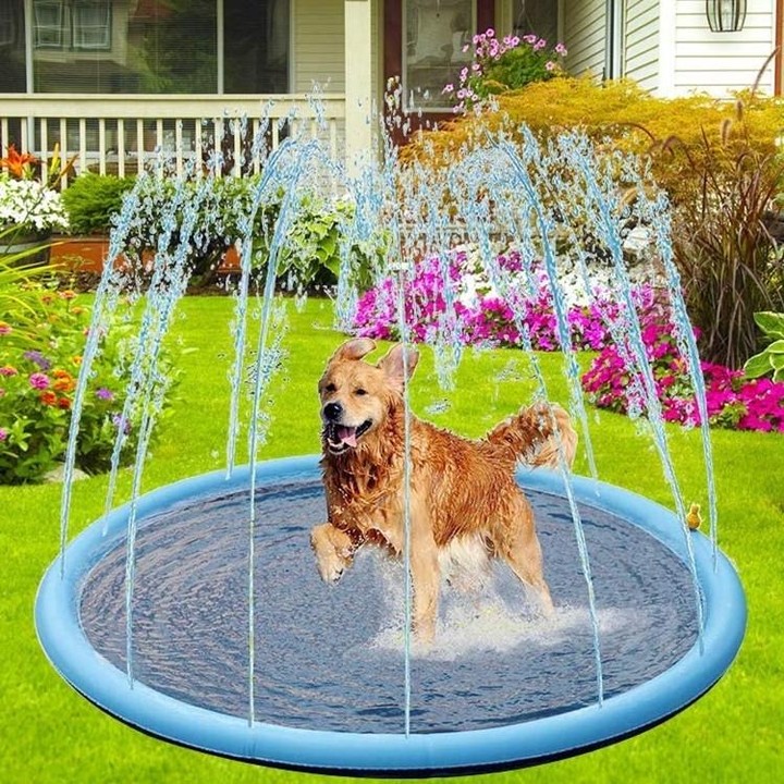 FY008 PVC Pet Sprinkler Mat Outdoor Lawn Water Fun Mat, Diameter: 150CM