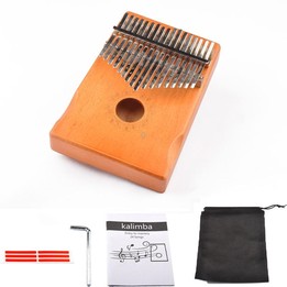 17-Tone Thumb Piano Kalimba Beginners Introduction Finger Piano, Colour: Yellow Kit
