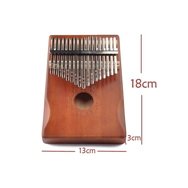 17-Tone Thumb Piano Kalimba Beginners Introduction Finger Piano, Colour: Wooden