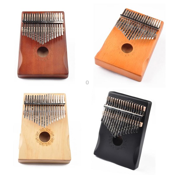 17-Tone Thumb Piano Kalimba Beginners Introduction Finger Piano, Colour: Black Kit