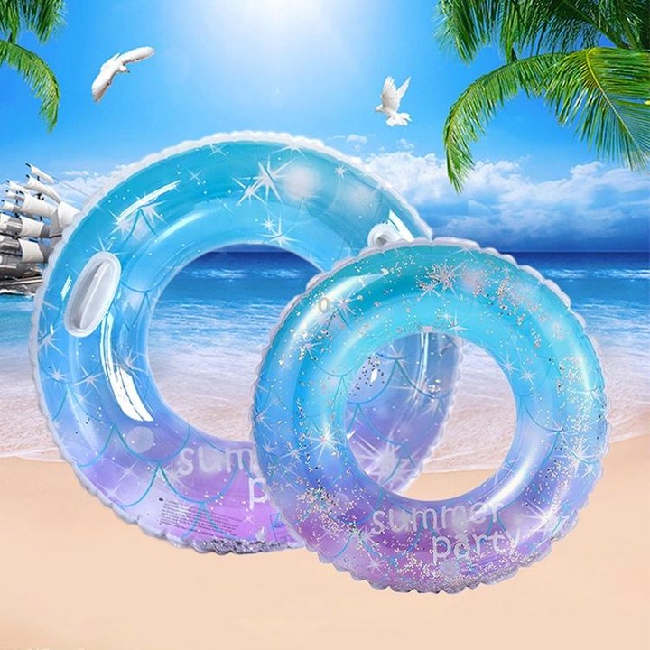 2 PCS Sequins Starry Sky Mermaid Adult Swimming Ring Children Armpit Swimming Ring, Size: 60cm