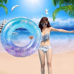 2 PCS Sequins Starry Sky Mermaid Adult Swimming Ring Children Armpit Swimming Ring, Size: 60cm