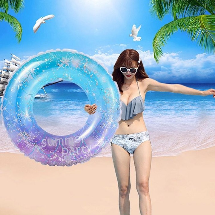 2 PCS Sequins Starry Sky Mermaid Adult Swimming Ring Children Armpit Swimming Ring, Size: 60cm
