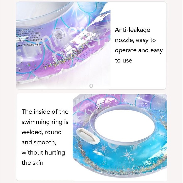 Sequins Starry Sky Mermaid Adult Swimming Ring Children Armpit Swimming Ring, Size: 80cm