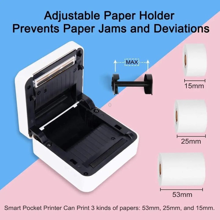 Phomemo M02S Pocket Small Bluetooth Handheld Portable Thermistar Tags Error Printer(White)