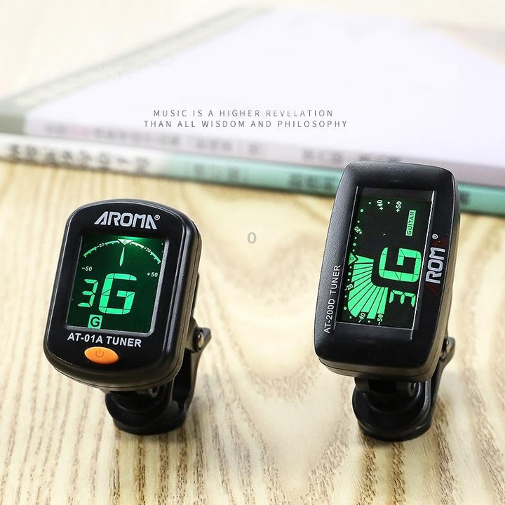 AROMA Guitar Tuner Ukulele Violin Bass Multi-Function Electronic Tuner, Colour: AT-01A