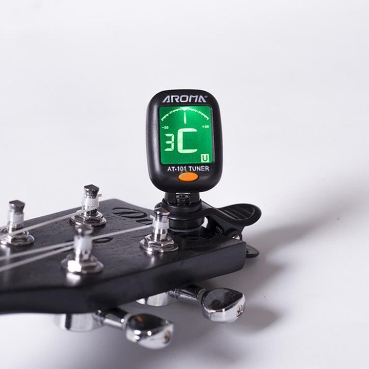 AROMA Guitar Tuner Ukulele Violin Bass Multi-Function Electronic Tuner, Colour: AT-01A