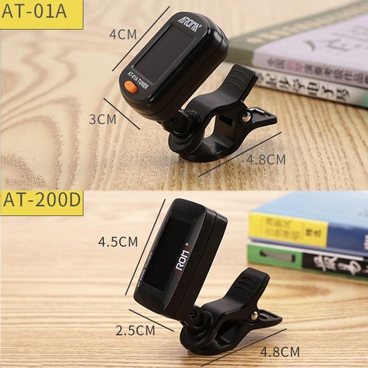AROMA Guitar Tuner Ukulele Violin Bass Multi-Function Electronic Tuner, Colour: AT-01A