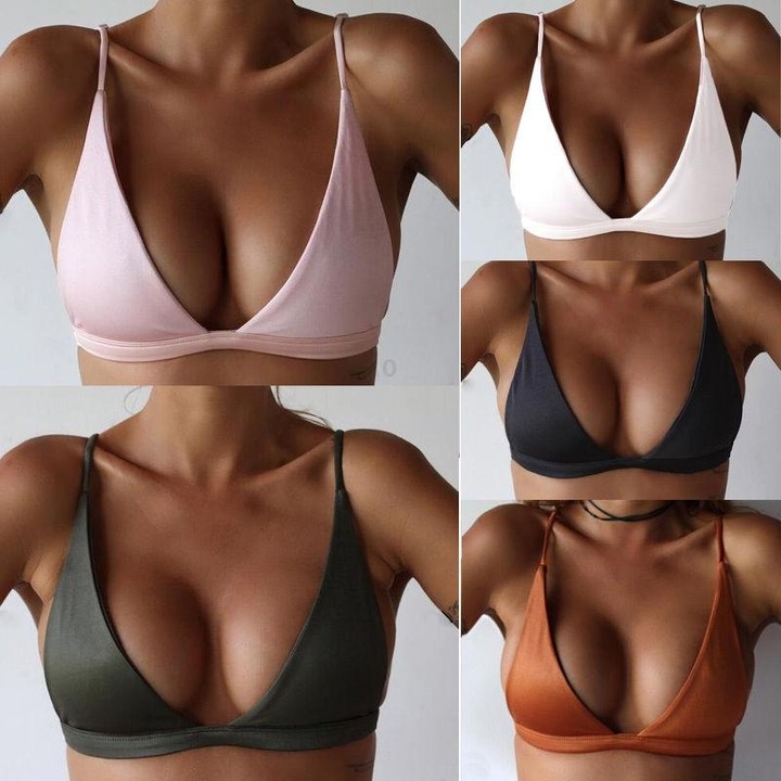 Summer Sexy Bikinis Women Swimsuit High Waisted Bathing Suits Swim Halter Push Up Bikini Padded Bra Bralette Swimwear, Size:M(Pi