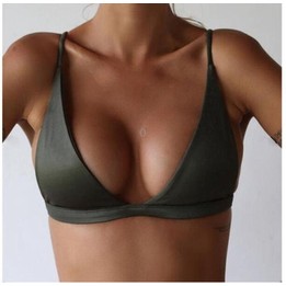 Summer Sexy Bikinis Women Swimsuit High Waisted Bathing Suits Swim Halter Push Up Bikini Padded Bra Bralette Swimwear, Size:M(Ar