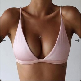 Summer Sexy Bikinis Women Swimsuit High Waisted Bathing Suits Swim Halter Push Up Bikini Padded Bra Bralette Swimwear, Size:XL(P
