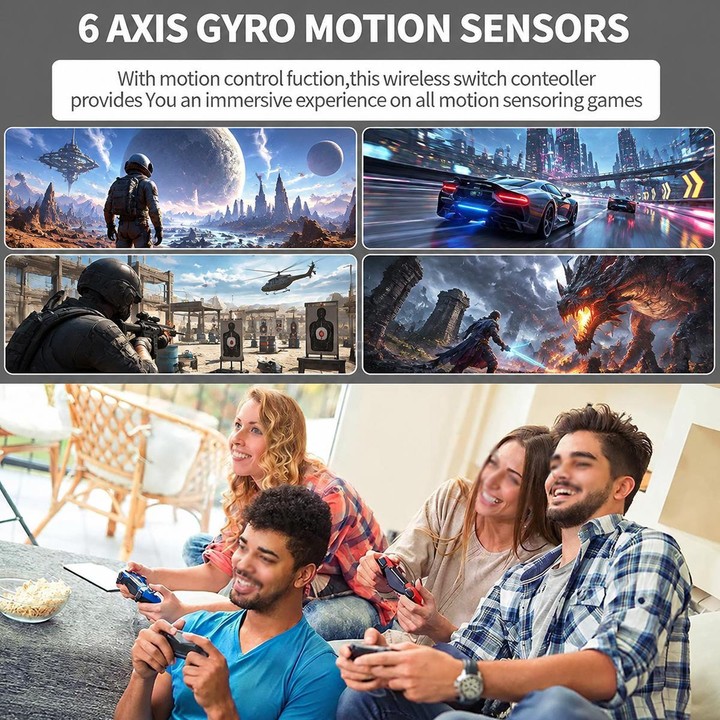 Wireless Gamepad With Wake-Up For Nintendo Switch/Android/IOS/PC, Style: S818 Green Black