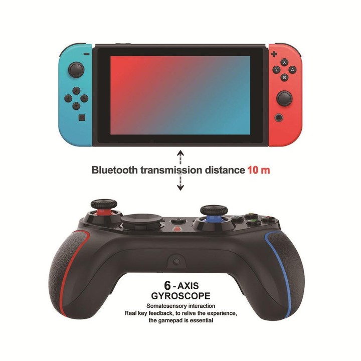 Wireless Gamepad With Wake-Up For Nintendo Switch/Android/IOS/PC, Style: S818 Green Black
