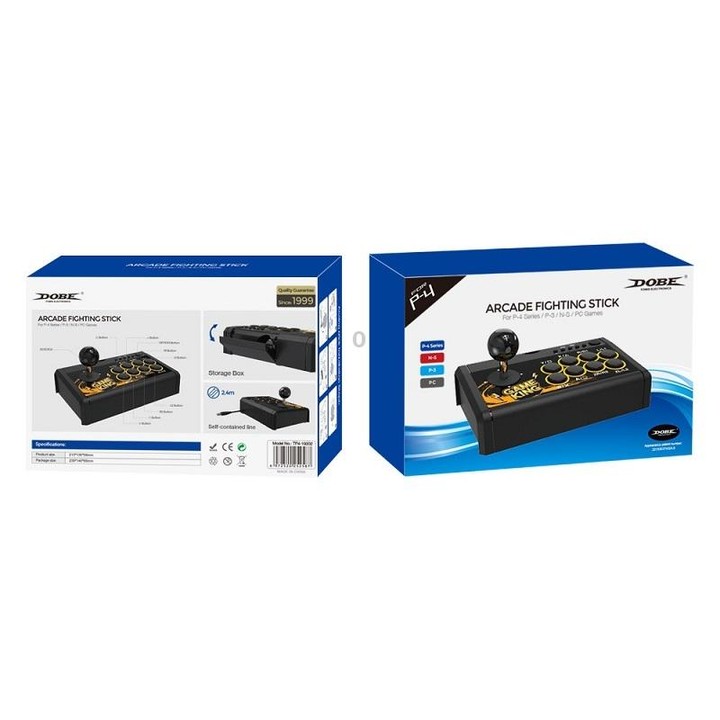 DOBE 4 in 1 Gamepad Controller Supports TURBO Function For PS4 / PS3 / N-Switch / PC(Black)