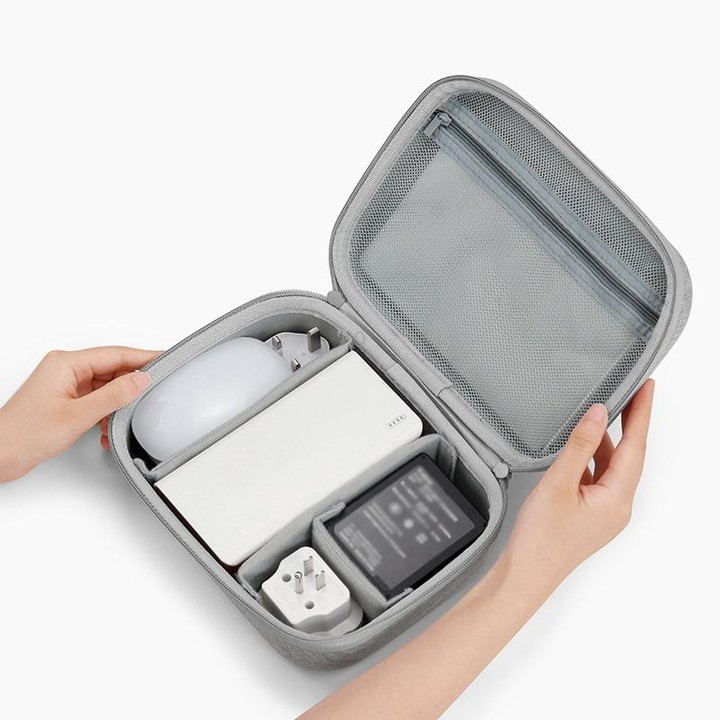 Baona BN-F012 Multi-Function Digital Storage Bag Data Cable Storage Protection Box(Gray)