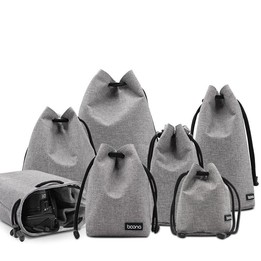 Benna Waterproof SLR Camera Lens Bag Lens Protective Cover Pouch Bag, Color: Square Large(Gray)
