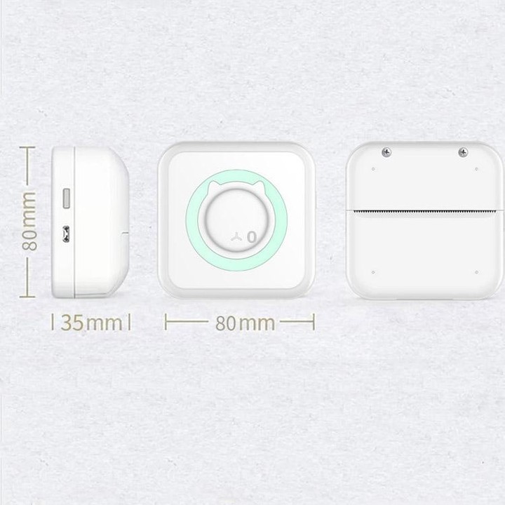 Convenient Pocket Mini Printer Student Wrong Question Thermal Bluetooth Mobile Phone Photo Data Note Printer(Blue)