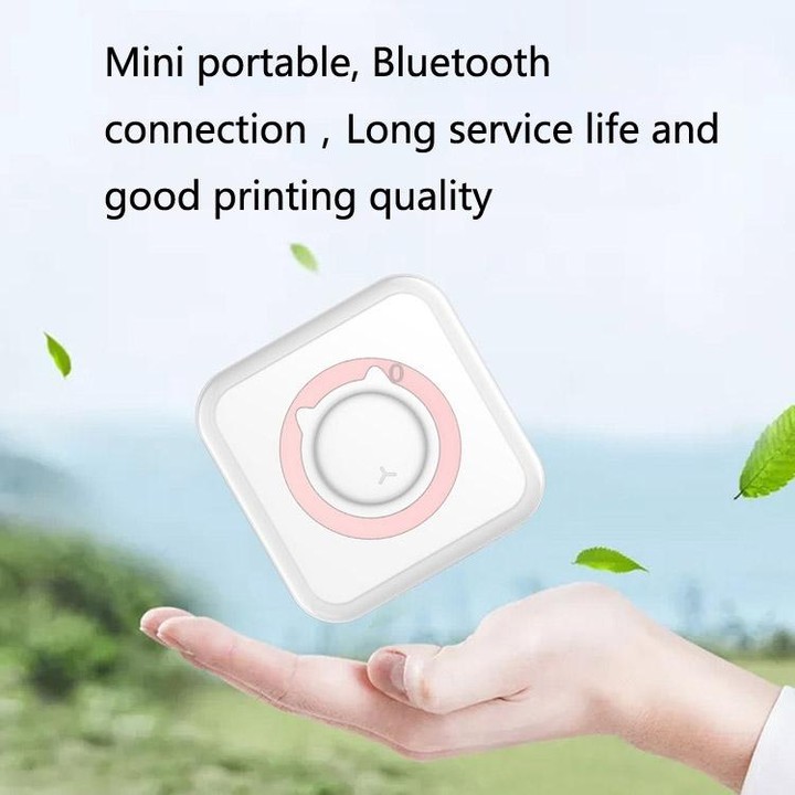 Convenient Pocket Mini Printer Student Wrong Question Thermal Bluetooth Mobile Phone Photo Data Note Printer(Blue)