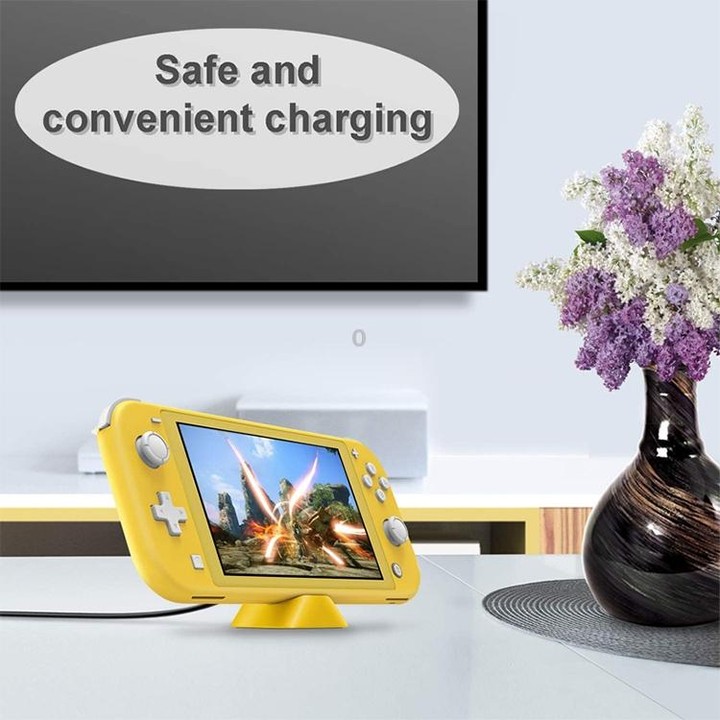 2 PCS DOBE TNS-19062 Host Charging Bottom Portable Triangle Game Console Charger For Switch / Lite(Dynamic Blue)