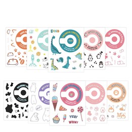 5 PCS 5 in 1 DIY Cute Cartoon Camera Stickers Set for Fujifilm Instax mini 11(Dessert Animal Series)