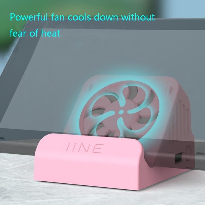 IINE Portable Video Conversion Base With Fan Cooling HDMI Video Converter For Nintendo Switch(Green-L390)