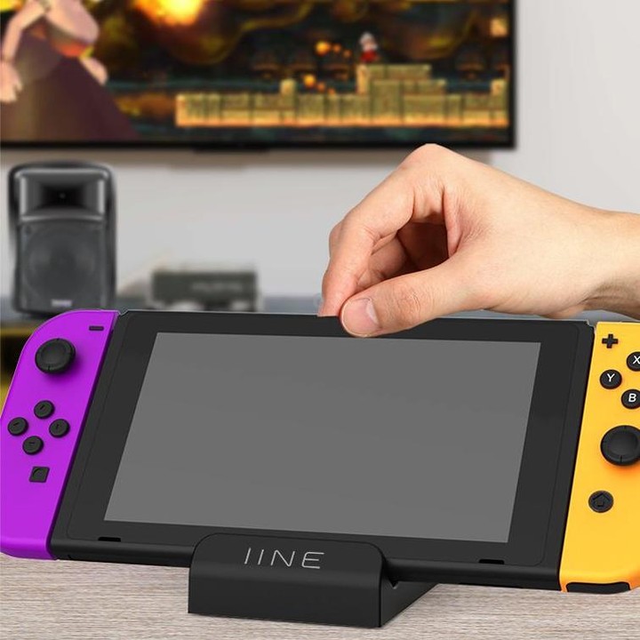 IINE Portable Video Conversion Base With Fan Cooling HDMI Video Converter For Nintendo Switch(Pink-L389)