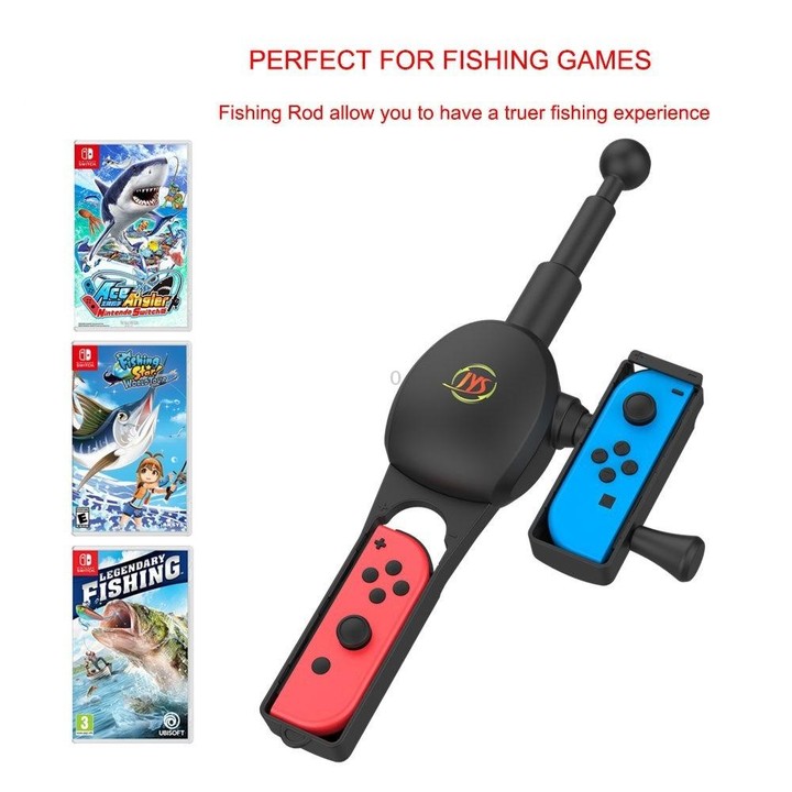JYS NS192 Fishing Rod Game Handle Accessories For Nintendo Switch(Black)