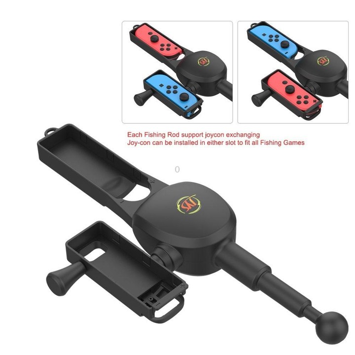 JYS NS192 Fishing Rod Game Handle Accessories For Nintendo Switch(Black)