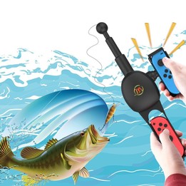 JYS NS192 Fishing Rod Game Handle Accessories For Nintendo Switch(Black)