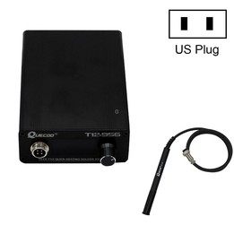 QUECOO T12-956 1.3-Inch Screen Electric Soldering Iron Soldering Station With P9 Handle, US Plug (Black Handle)