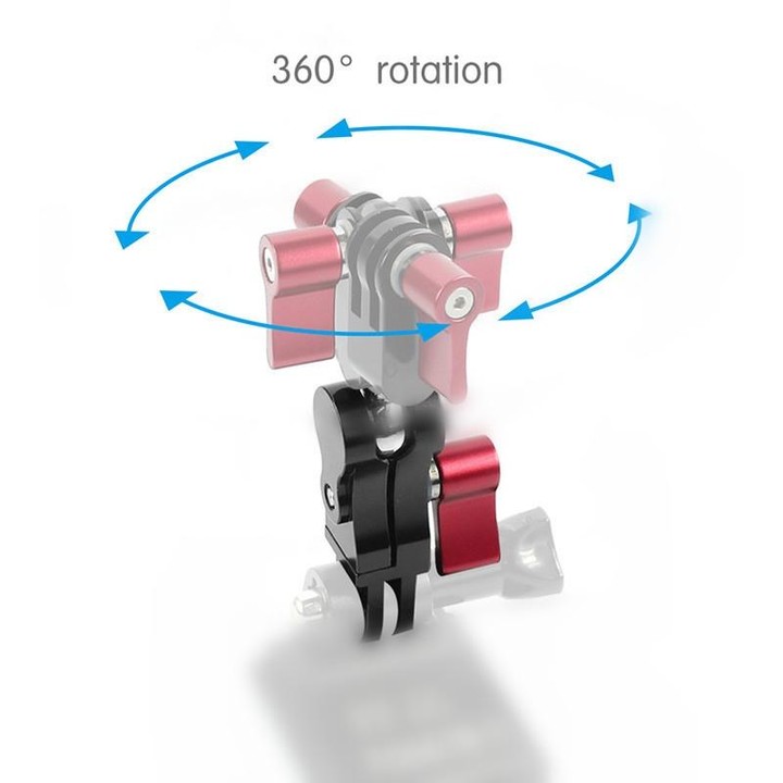 Aluminium Alloy 360 Degree Rotating Mount Adapter Adjustable Arm Connector for GoPro Hero11 Black / HERO10 Black /9 Black /8 Bla