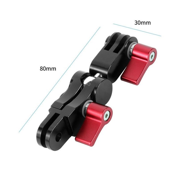 Aluminium Alloy 360 Degree Rotating Mount Adapter Adjustable Arm Connector for GoPro Hero11 Black / HERO10 Black /9 Black /8 Bla