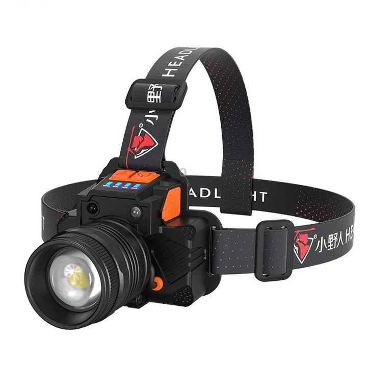 SASQUATCH T50 USB Charging Smart Sensor Head-Mounted Fishing Light Zoom Headlight Outdoor Miners Lamp,Style: T8 (2 x 1200MA Batt