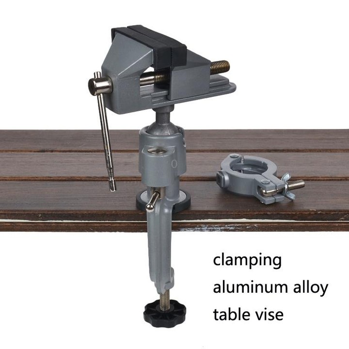 8003-2 Aluminum Alloy Dual-Purpose Table Pliers 360-Degree Rotating Bench Vise Flat-Nose Universal Pliers