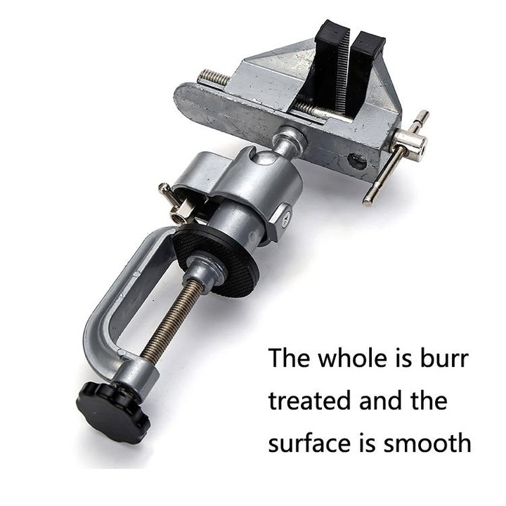 8003-2 Aluminum Alloy Dual-Purpose Table Pliers 360-Degree Rotating Bench Vise Flat-Nose Universal Pliers