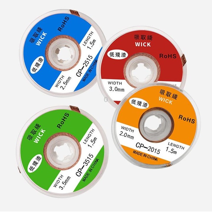 4 PCS Silk Wire Deficiency Tin With Low Residue Strip BGA To Remove Tin Welding Strip Electronic Maintenance Welding Material, M